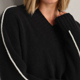 Westside V-Neck Sweater - Black