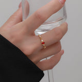 Sterling Silver Antique Garnet Ring