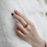 Sterling Silver K Gold-plated Gray-blue Labradorite Ring