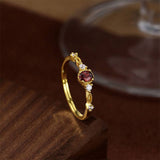 Sterling Silver Antique Garnet Ring