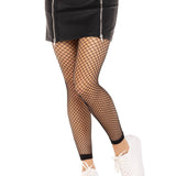 Delilah Fishnet Footless Tights - Black