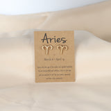Dainty Gold Zodiac Stud Earrings