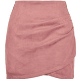 Draped Wrap Mini Skirt