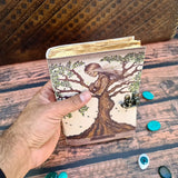 Vintage Leather Bound journal Diary with Tree of Life print