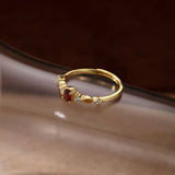 Sterling Silver Antique Garnet Ring