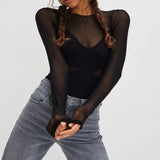 All An Illusion Bodysuit - Black