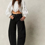 Free People Good Luck Mid Rise Barrel