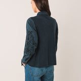 Embroidered Voile Shirt - Marino