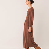 Crepe Cotton Dress - Tabaco
