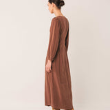 Crepe Cotton Dress - Tabaco