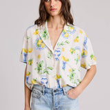 Bali Printed Buttondown Shirts - White