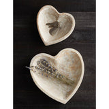 White Wooden Heart - Small