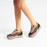 Ronja Plateau Sneaker - Dark Algae