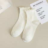 Ruffle Ankle Socks - White