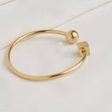 Gold Cuff Bracelet - Waterproof Bold Cuffs - Bangle Bracelet
