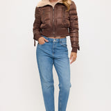 Metro Puff Luxe Bomber - Brown