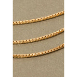 Triple Layered Box Chain Necklace