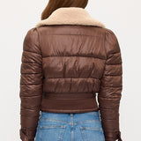 Metro Puff Luxe Bomber - Brown
