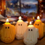 Halloween Orange Ghost Candles