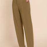 High Waist Pintuck Detail Long Pants