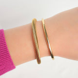 Gold Cuff Bracelet - Waterproof Bold Cuffs - Bangle Bracelet