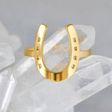 Lucky Horseshoe Ring - Gold