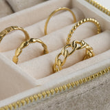 Dainty Gold Rings - Waterproof 18k Gold Stackable Rings