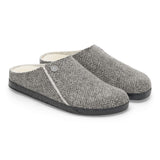 Zermatt Shearling Wool Felt Slipper - Herringbone Grey