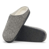 Zermatt Shearling Wool Felt Slipper - Herringbone Grey