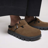 Boston Chunky Shearling Suede - Dark Tea