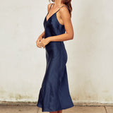 Satin Bias Cut Slip Dress