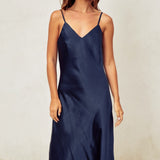 Satin Bias Cut Slip Dress