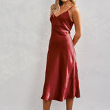 Satin Bias Cut Slip Dress