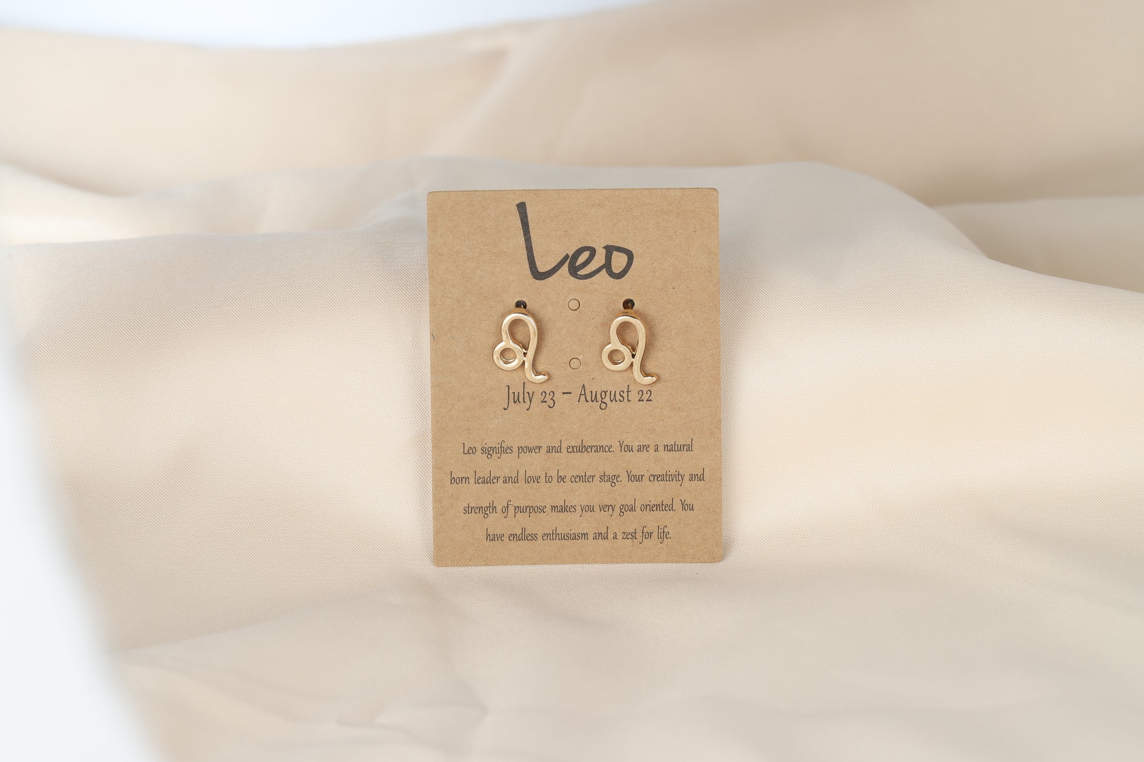 Dainty Gold Zodiac Stud Earrings