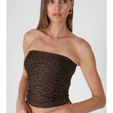 Leopard Tube Top - French Roast