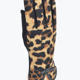 Leopard Print Knitted Gloves