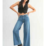 Mid-Rise Relaxed Wide Leg Jeans