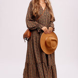 Floral Print Boho Maxi Dress