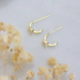 Tiny Zirconia Huggie Hoop Earrings