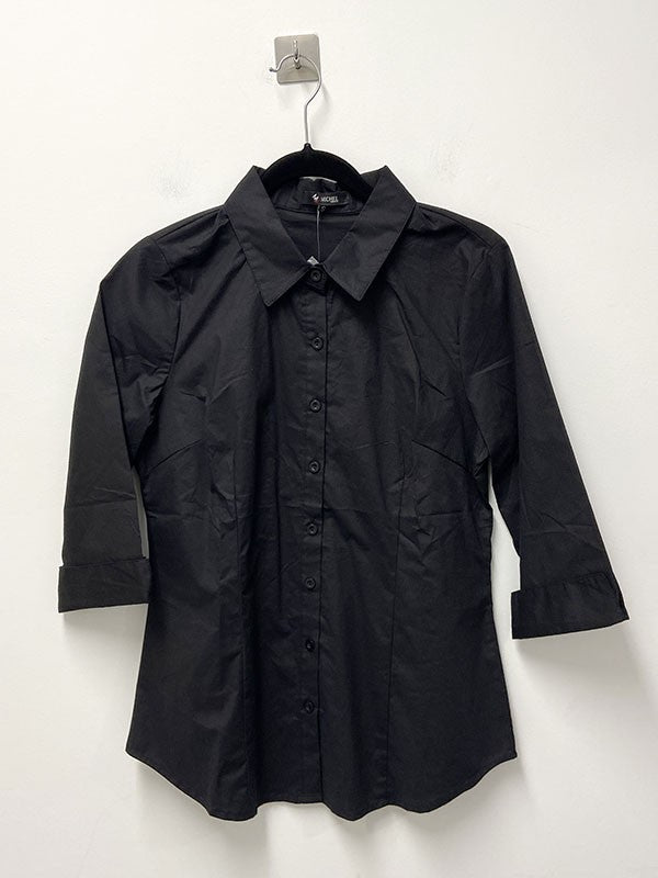 Button Down 3/4 Sleeve Blouse