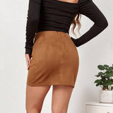 Draped Wrap Mini Skirt