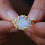 Skye Halo Moonstone Ring