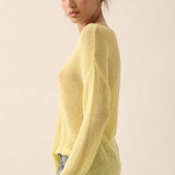 Lightweight Knit Loose-Fit Boatneck Sweater