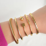 Gold Cuff Bracelet - Waterproof Bold Cuffs - Bangle Bracelet
