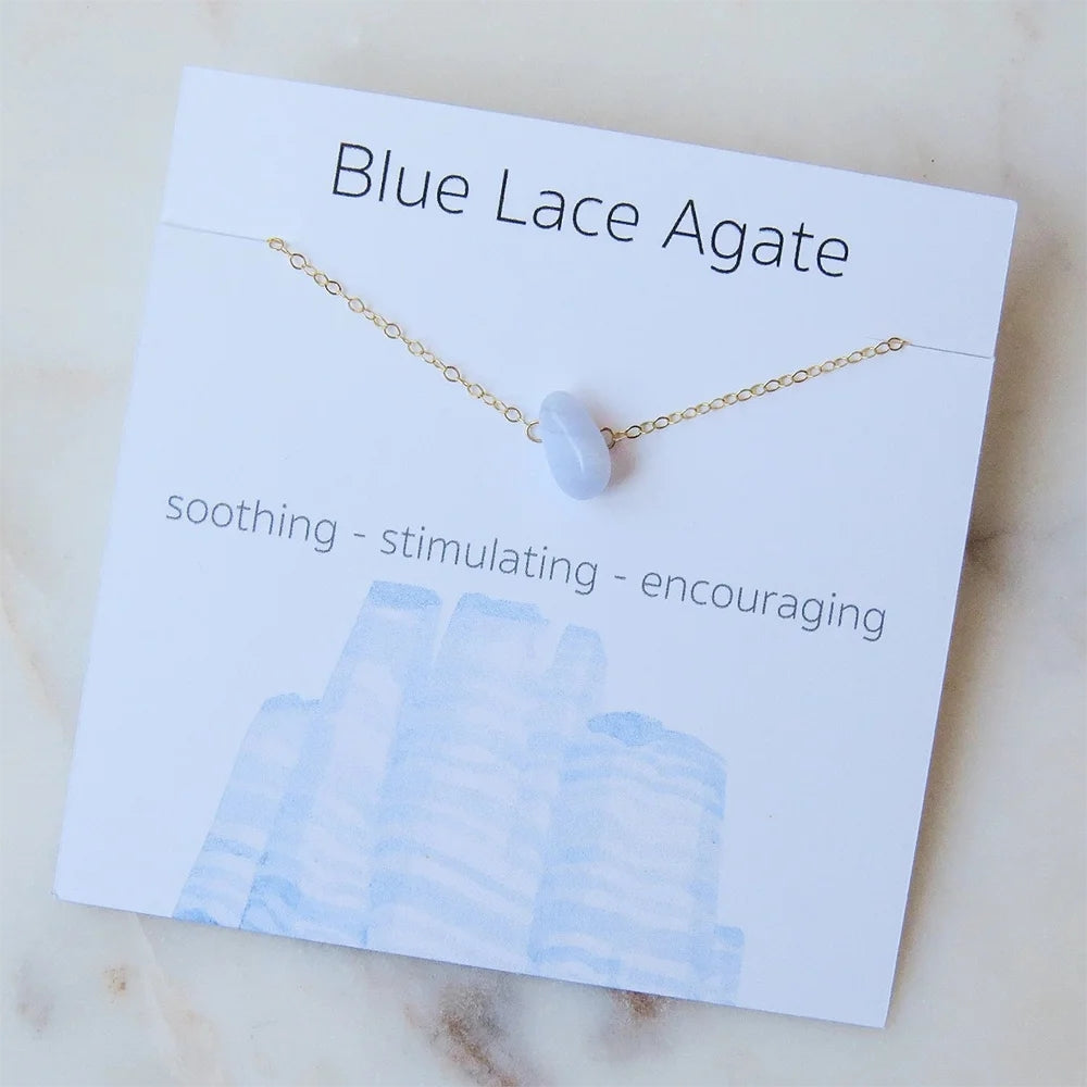Dainty Raw Birthstone Energy Necklace