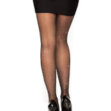 Petra Sheer Rhinestone Tights - Black
