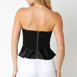 Kannon Strapless Satin Top