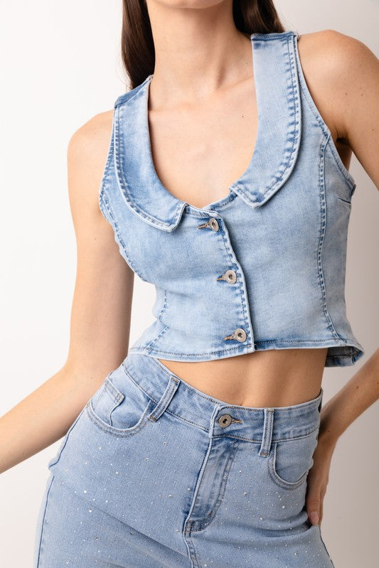 Celine Racer Back Denim