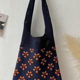 Flower Knit Shoulder Bag