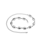 Hammered Oval Concho Chain Belt